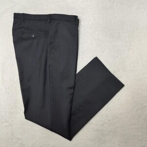 Hugo Boss Pants Mens 33x31 Gray Slim Wool Sharp Dress Trousers Viscose Slacks
